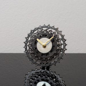 Bicycle Desk Clock, Steampunk Decor, Industrial Decor, Small Bicycle Clock, Unique Clock, Boyfriend Gift, Husband Gift, Father Gift