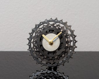 Bicycle Desk Clock, Steampunk Decor, Industrial Decor, Small Bicycle Clock, Unique Clock, Boyfriend Gift, Husband Gift, Father Gift