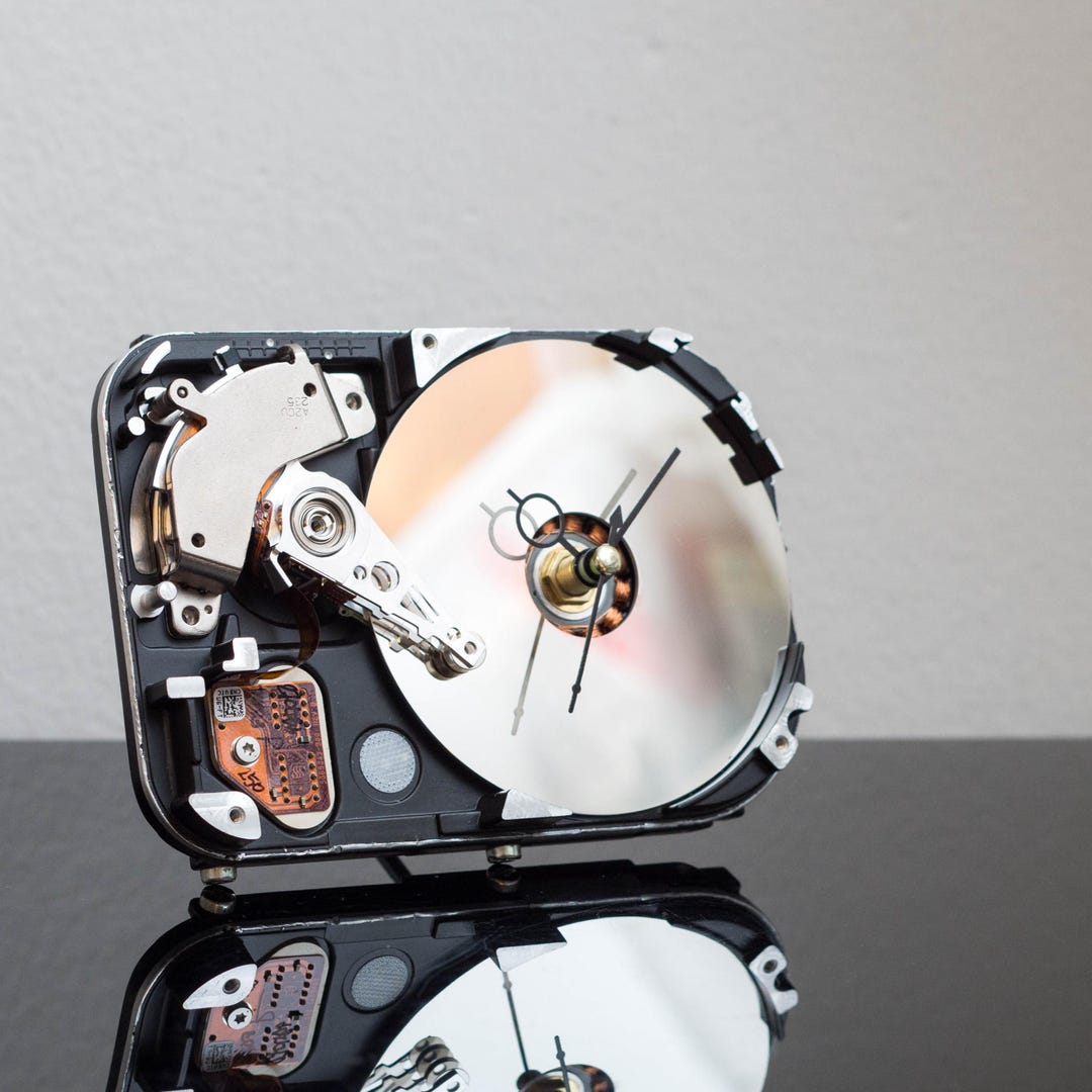 Hard Drive Clock, Unique Clock, Industrial Clock, Birthday Gift ...