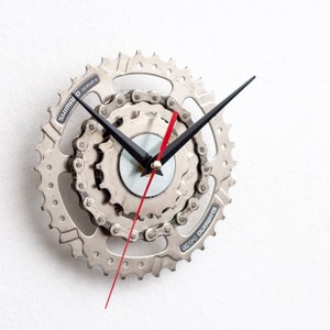 Bicycle Gears Wall Clock, Cool Bicycle Gift Idea, Christmas or Birthday Gift for Cyclist, Handmade Metal Wall Clock, Bike Gift for Men