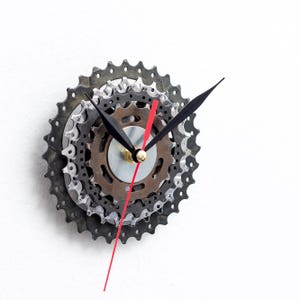 Industrial Clock, Bike Clock, Bicycle Wall Clock, Unique Wall Clock, Unique Clock, Modern Clock, Steampunk Clock, Cyclist Gift Metal Clock