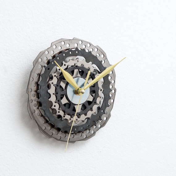 Reloj de pared de piezas de bicicleta Regalo personalizado para ciclista engranajes de bicicleta reciclados y decoracion de pinones Etsy Mexico