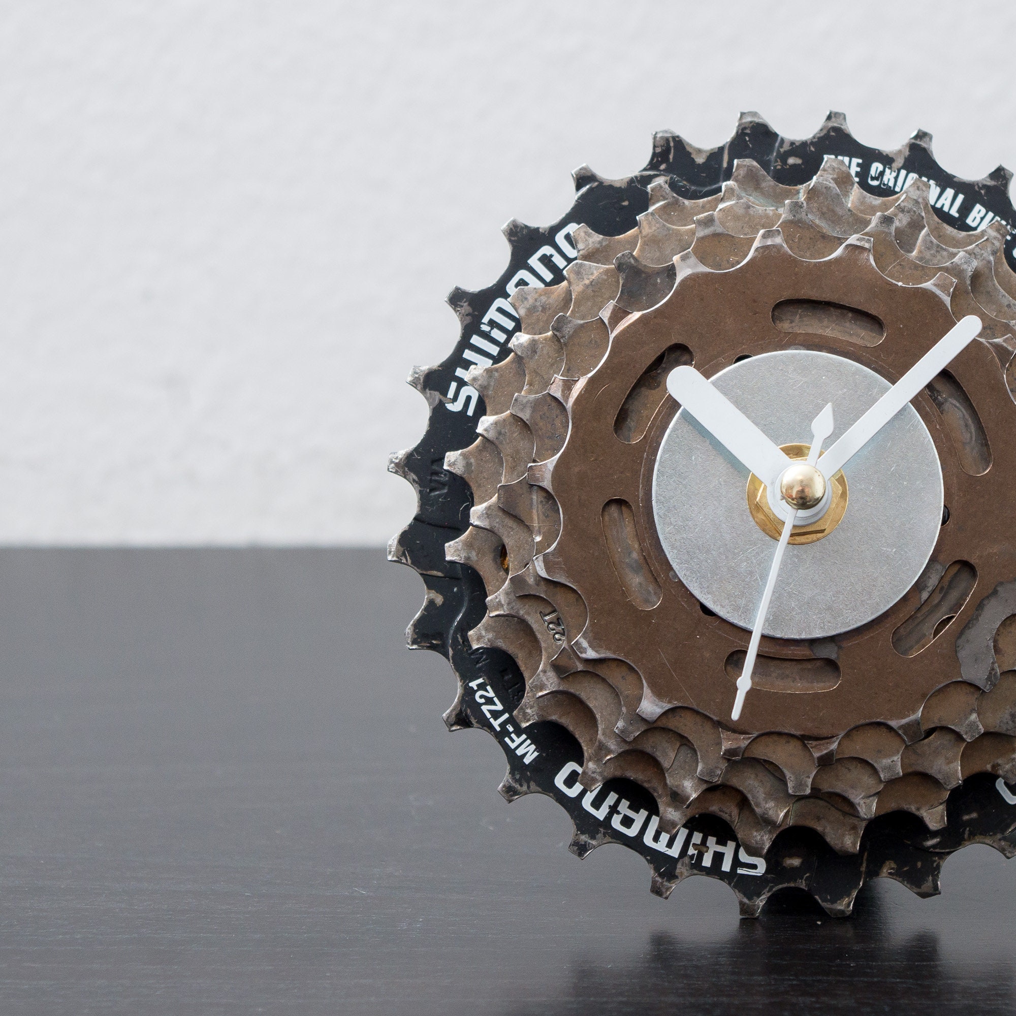 Unique Industrial Desk Clock Made Out of Recycled Bicycle Etsy