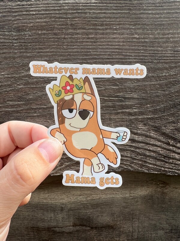 Chilli Heeler Kiss Cut Sticker, Bluey Quote Sticker, Peel and Stick