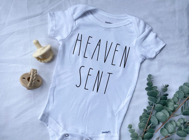 Heaven Sent Baby Onesie Onesie for Baby Pregnancy Etsy