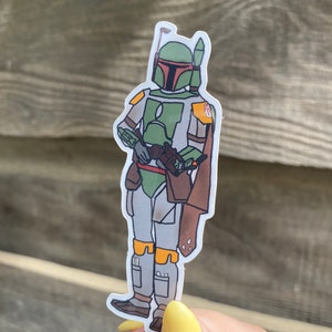 Adesivo in vinile Boba Fett - Libro di Boba Fett - Adesivi di Star Wars - Adesivi per borracce, laptop, agende e altro ancora!