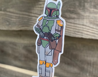 Boba Fett Vinyl Sticker – Waterproof Star Wars Sticker