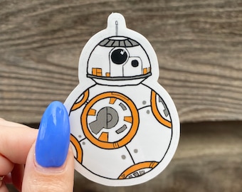 Pegatina de vinilo de BB-8 de Star Wars - Pegatinas de Disney - Pegatinas de Star Wars - Pegatinas para botellas Hydroflask, portátiles, agendas y mucho más.