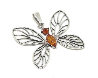 Silver pendant / Butterfly