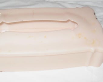MCM Vintage Schwartz Brothers Plastic Pink Tissue Box