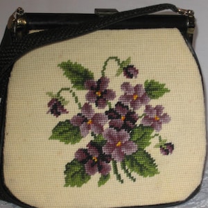 Vintage JR of Florida Gobelin Handtasche/Floral Gobelin Handtaschen/Vintage Handtaschen/Nadelstich Handtaschen/alte Handtasche/1950 Women Fashion Handtasche