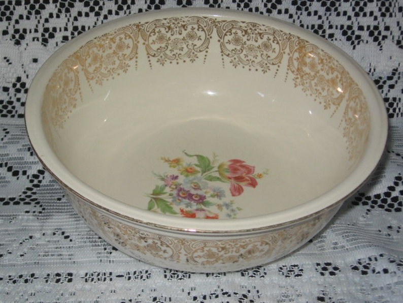 Vintage Homer Laughlin Eggshell Nautilus Large Serving Bowl/Homer Laughlin Dinnerware image 5