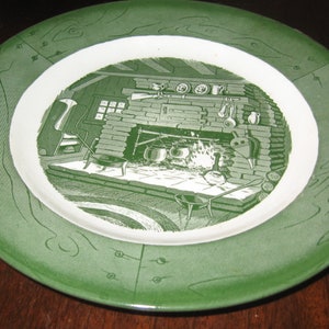 Vintage Royal China Company 10&#39;&#39; Colonial Homestead Dinner Plate, Vintage Dinnerware, Kitchen Collectibles, Table Settings