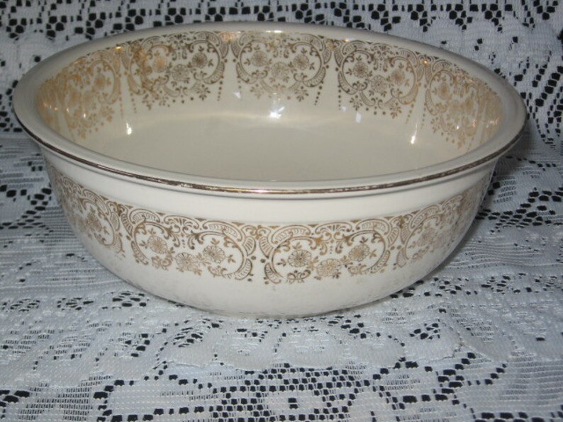 Vintage Homer Laughlin Eggshell Nautilus Large Serving Bowl/Homer Laughlin Dinnerware image 3