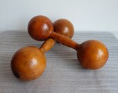 19th Century Victorian Wooden Dumbbells Hand Weights