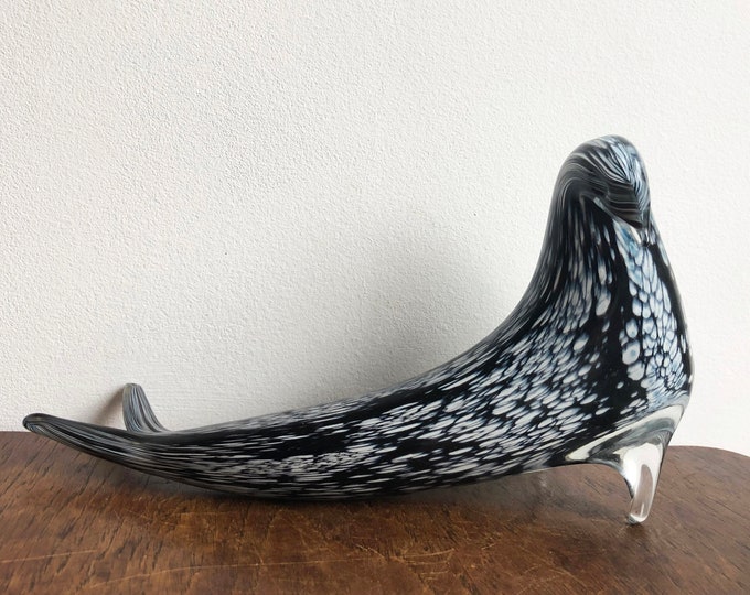 1960/'s Large Reijmyre Sweden Glass Seal Figurine