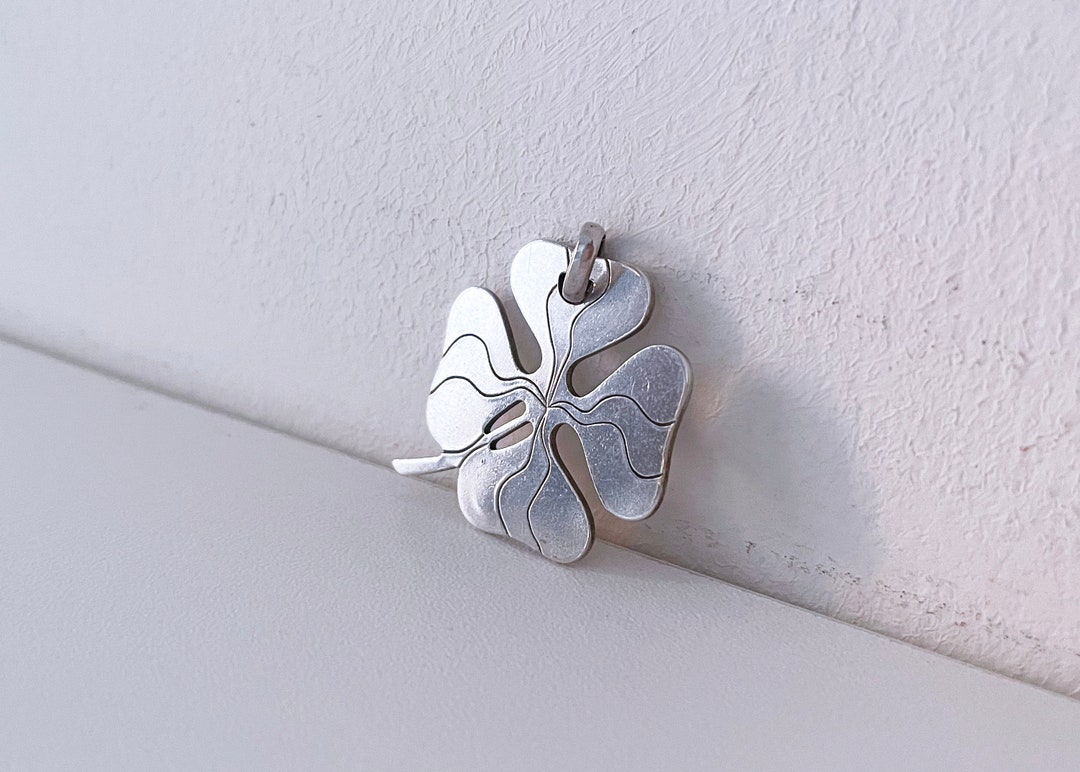 1950's Italian 800 Sterling Silver Four Leaf Clover Pendant by GORI ...