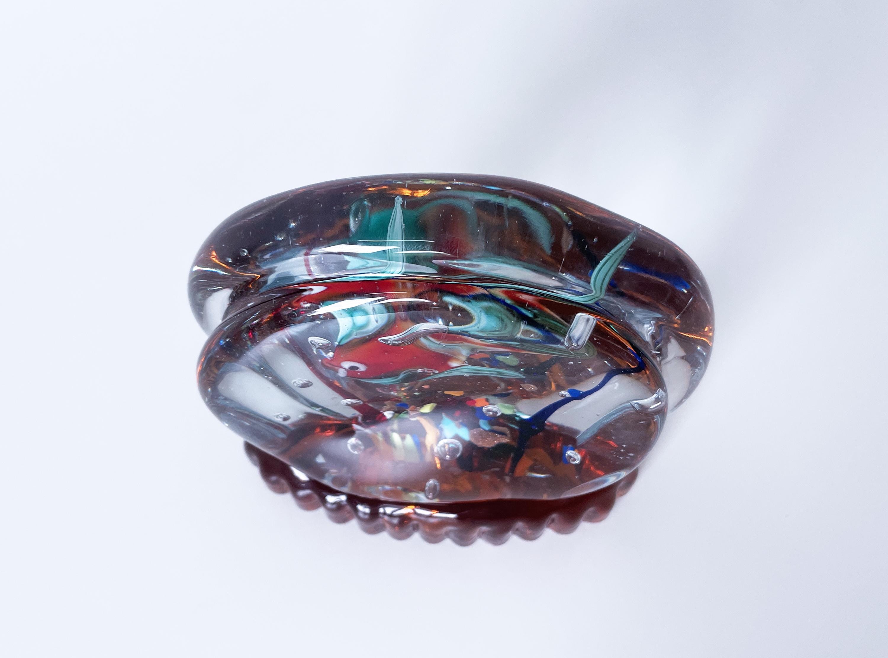 1960年代の本物のムラーノガラス製両面魚水槽彫刻 - イタリア - Etsy 日本