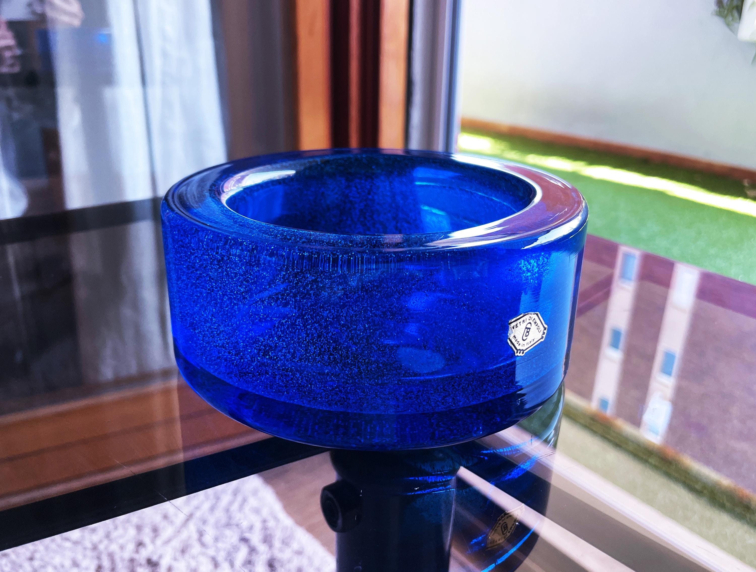 Cobalt Blue Glass Bowl - Etsy