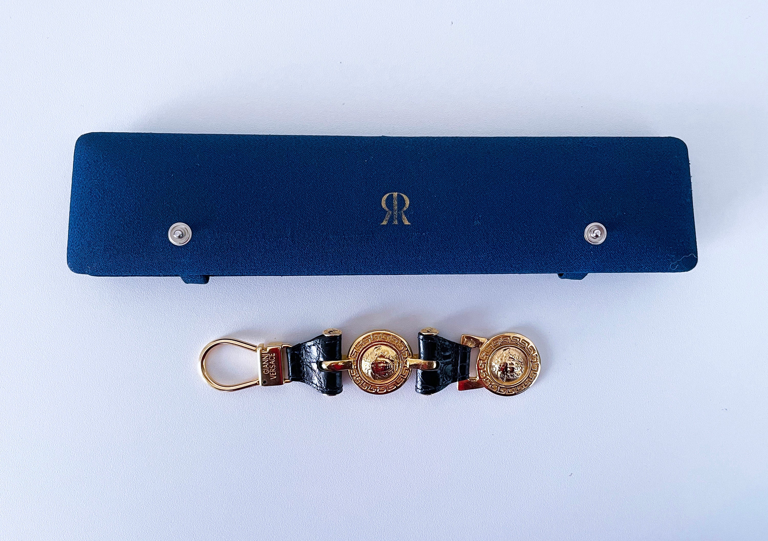 1980's Authentic Vintage Gianni Versace Medusa Medallion Key Ring