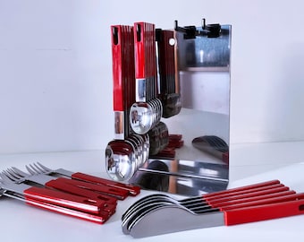 Boda buffe カトラリーセット スタンド付き レトロ ビンテージ Boda buffe カトラリーセット スタンド付き レトロ ビンテージ