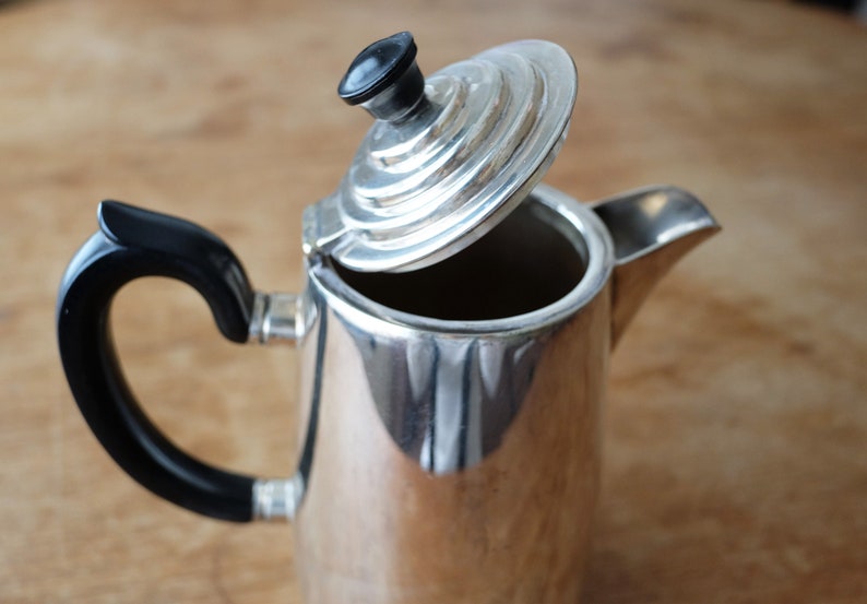 Art Deco 1920/'s English Elkington Silver Plated TeaCoffee Pot