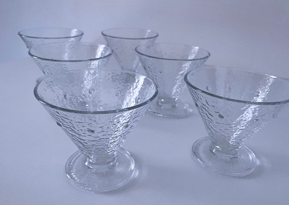 Eisbecher aus italienischem Glas im Stil der 1960er Jahre