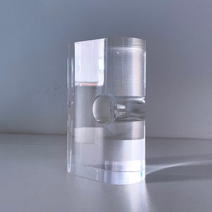1970&#39;s Lucite Block Vase / Pen Holder by Harvey Guzzini