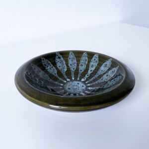 1970's Devon Studio Pottery Lotus Ceramic Bowl by Michael Skipwith