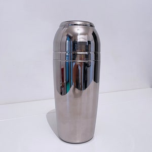 Mid Century Italian MEPRA Stainless Steel Cocktail Shaker Italy 1960's image 2