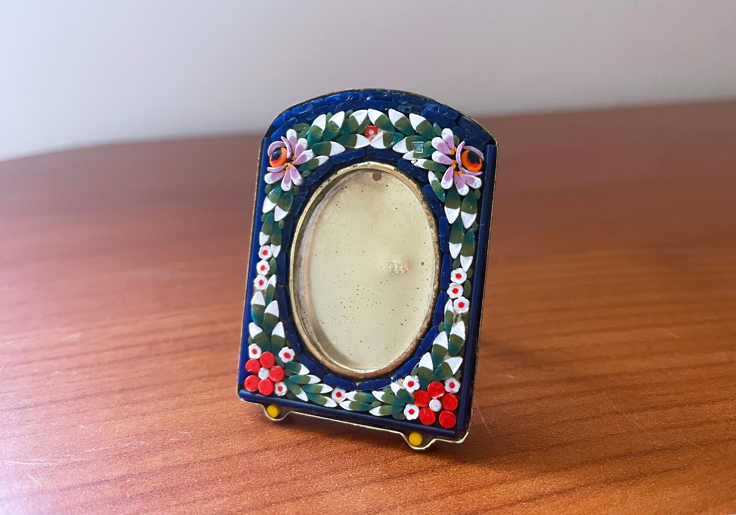 ミニフォトフレーム ミクロモザイク イタリア製 未使用 ヴィンテージ Micro mosaic frame - Etsy 日本