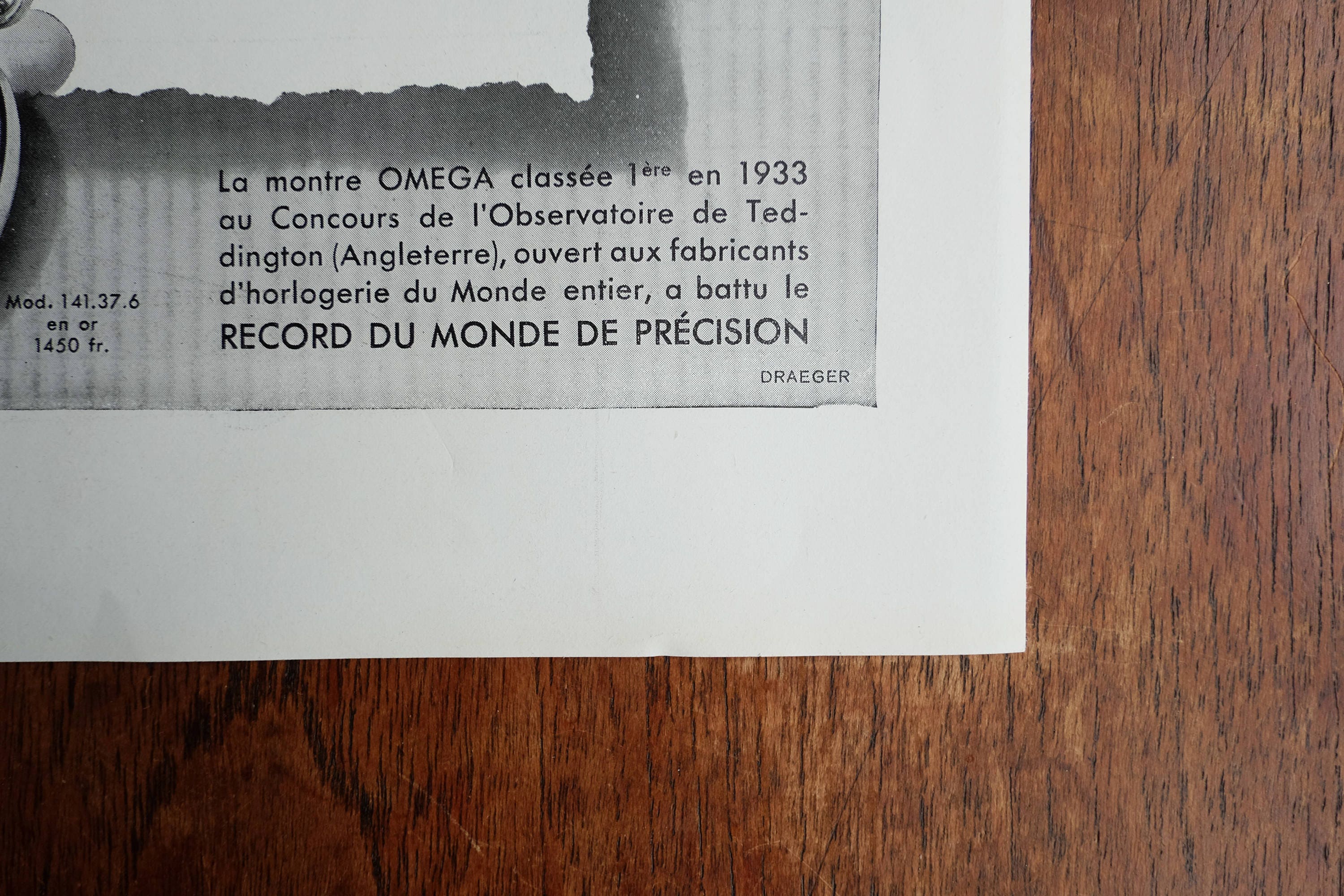 OMEGA 1930's Original Poster - French Illustration Magazine