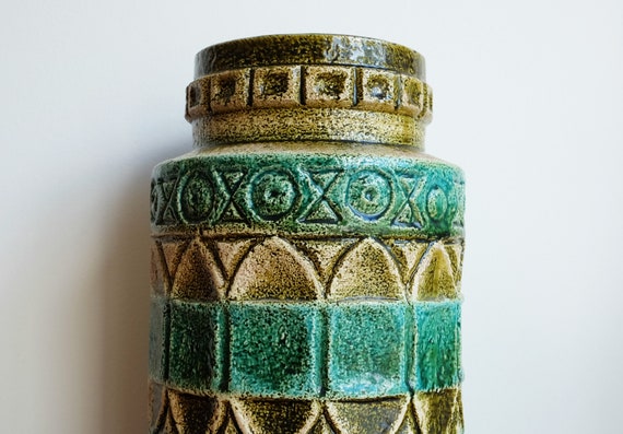 工芸品 Vintage Bay Keramik West German Vase Vintage West German Bay Keramik 93-25 Vase Mid Century