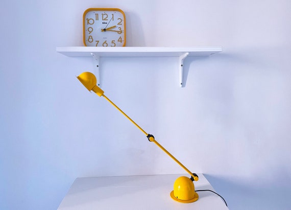 1970's Italian VENETA LUMI Space Age Yellow Metal Desk Lamp - Etsy
