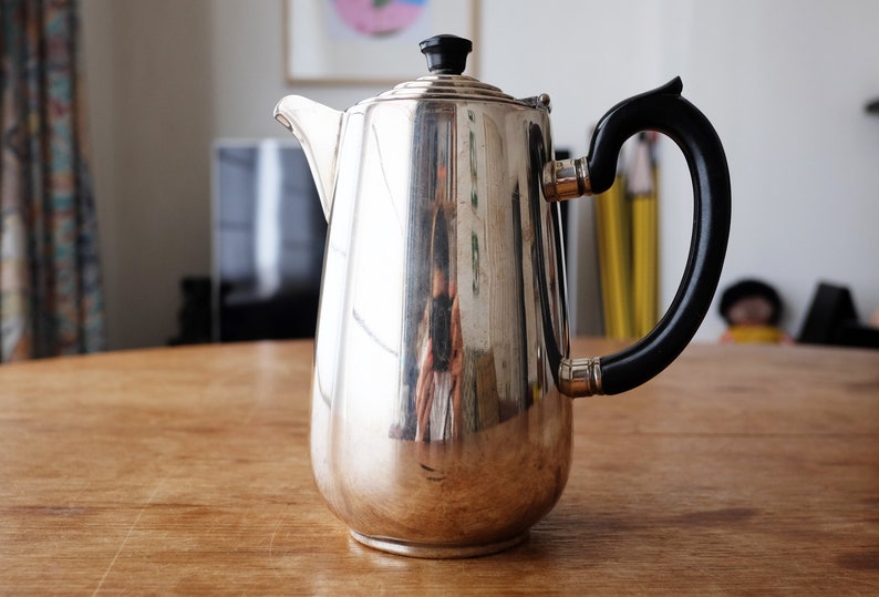 Art Deco 1920/'s English Elkington Silver Plated TeaCoffee Pot