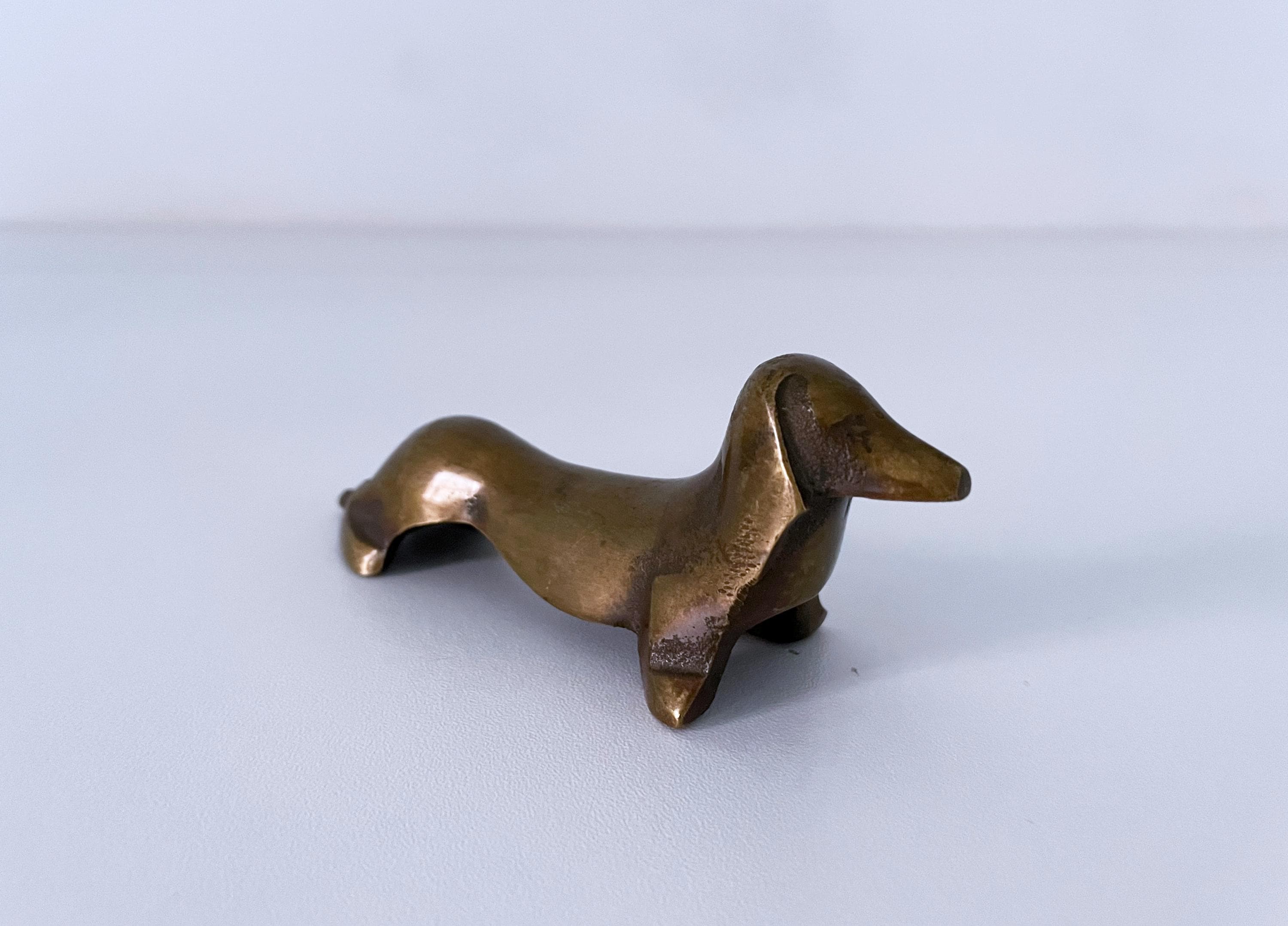 50年前 ロンドンで購入したアールデコの置物 1920年代のブロンズアールデコ調ダックスフントの置物 - Etsy 日本