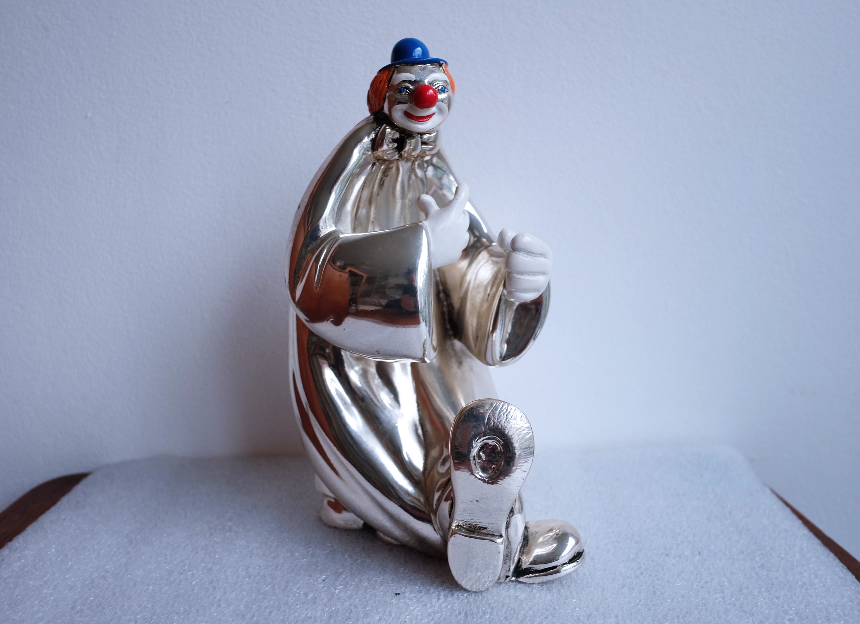 1960's Large Italian Clown Statue - Laminated in Silver - Etsy