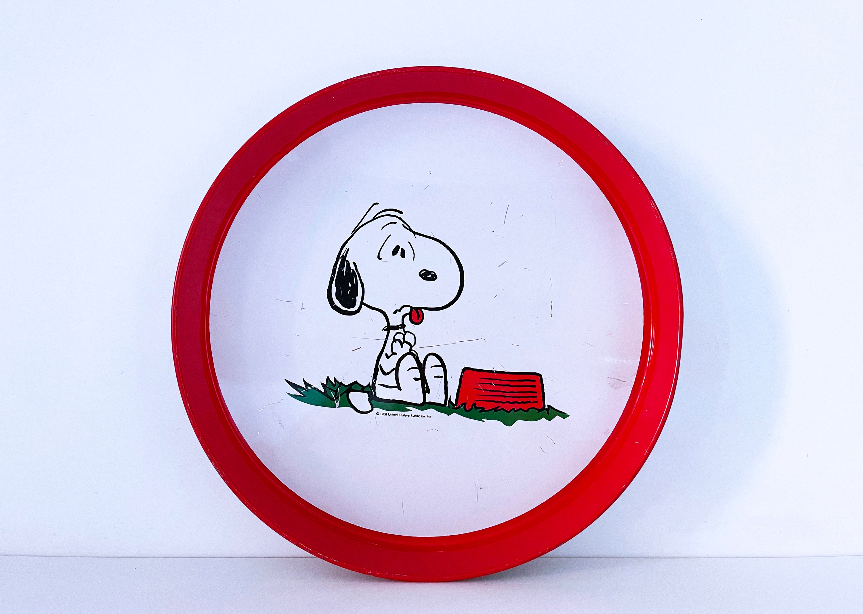 箱付き美品1993年製ヴィンテージSNOOPY ソルト＆ペッパー 2個セット Original 1958 Peanuts 'snoopy' by Charles M. Schulz Metal Tin Tray