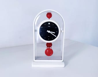 1980's Japanese 'twinbird' Memphis-inspired Quartz Pendulum Desk