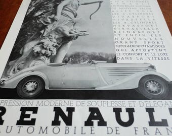 ルノー 1930 年代オリジナルポスター - フランスのイラスト雑誌
