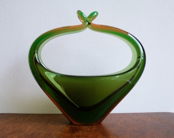 1950's Mid Century Murano Sommerso Dish - Flavio Poli for Seguso Vetri D'Arte