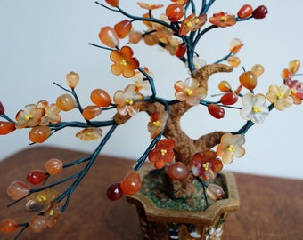 七宝焼きの植木鉢に飾られた中国の硬石盆栽 - Etsy 日本