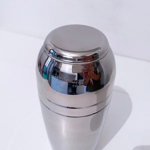 Mid Century Italian MEPRA Stainless Steel Cocktail Shaker Italy 1960's image 3