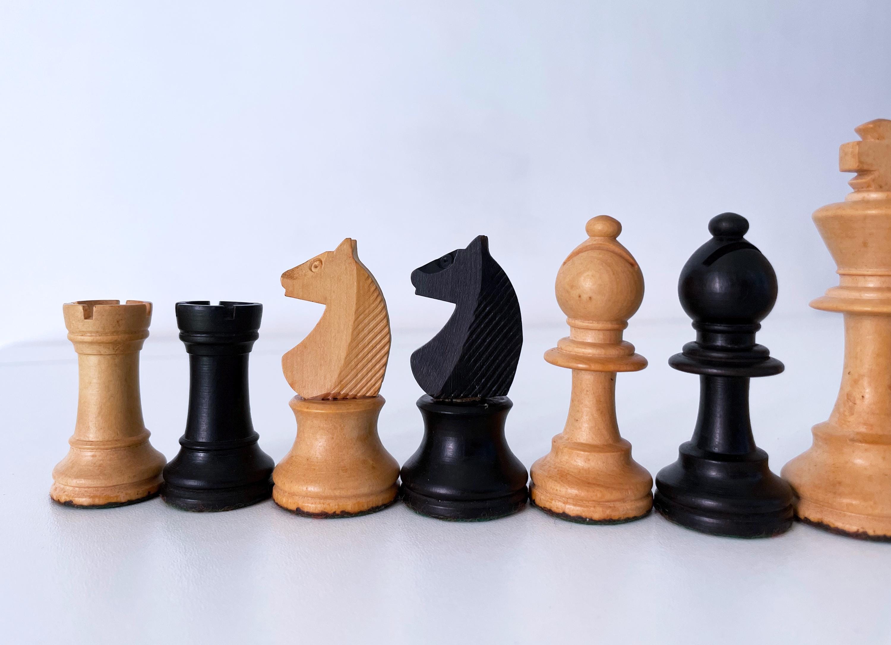 1970's 'dal Negro' Walnut Wood Chess Set - Etsy