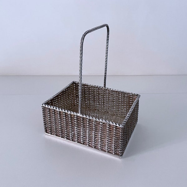 Late Victorian Silver Plated Woven Basket by Mappin & Webb - Prince's Plate range