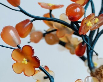 七宝焼きの植木鉢に飾られた中国の硬石盆栽 - Etsy 日本