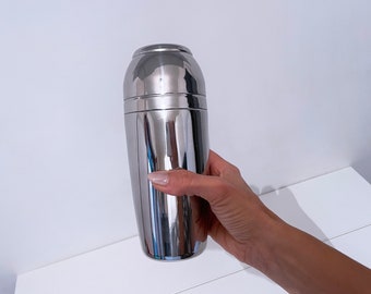 Mid Century Italian MEPRA Stainless Steel Cocktail Shaker - Italy 1960's