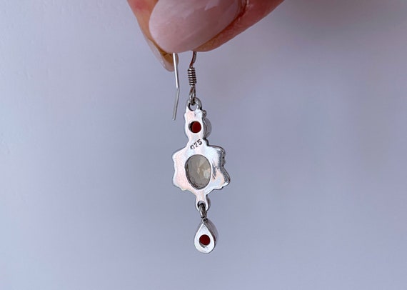 Art Nouveau Sterling Silver Crystal Stones and Ru… - image 5