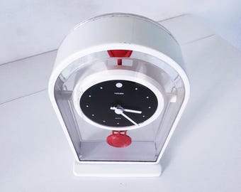 1980's Japanese 'twinbird' Memphis-inspired Quartz Pendulum Desk