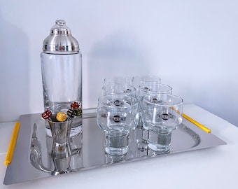1960&#39;s Mid Century Italian Martini Glass Tumblers - set of six